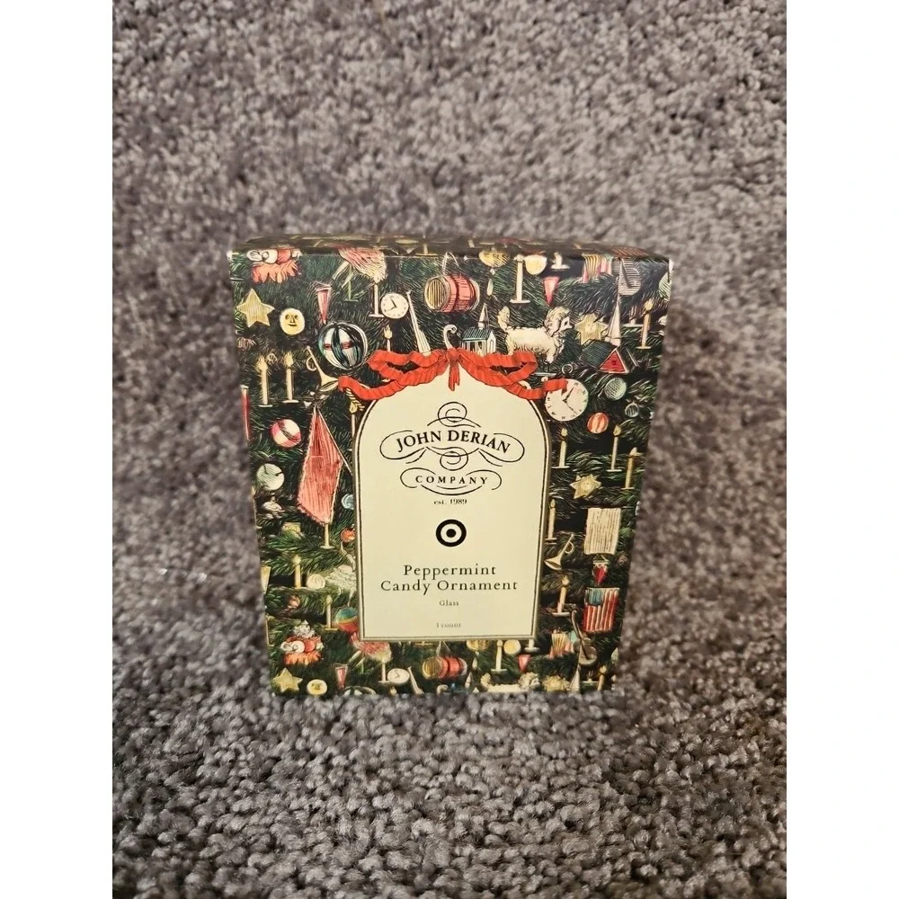 John Derian For Target London Peppermint Candy Glass Ornament LTD ED BRAND NEW.
